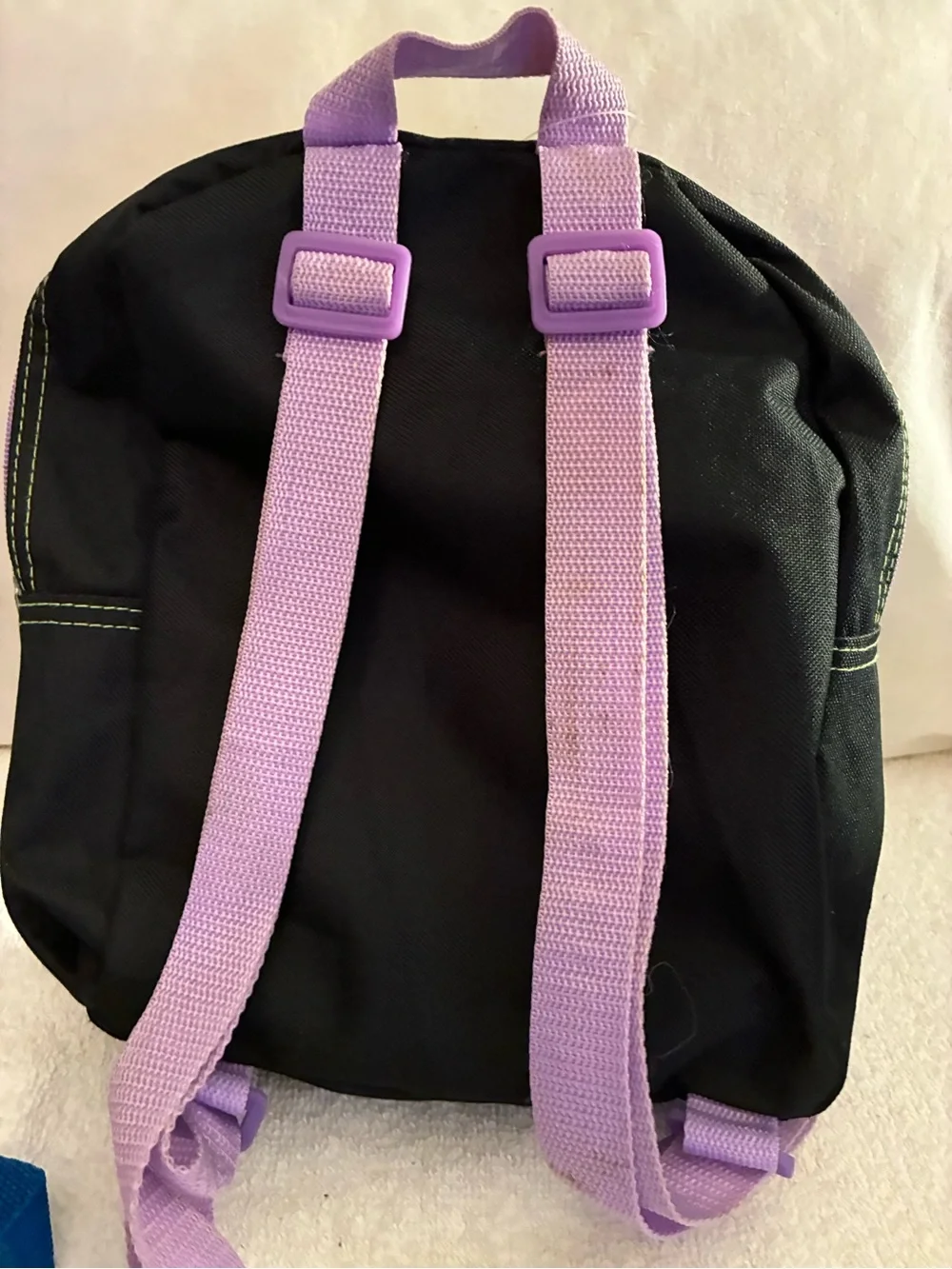Pre-owned Kids Backpack-Disney tagged, Black & Purple-lightweight